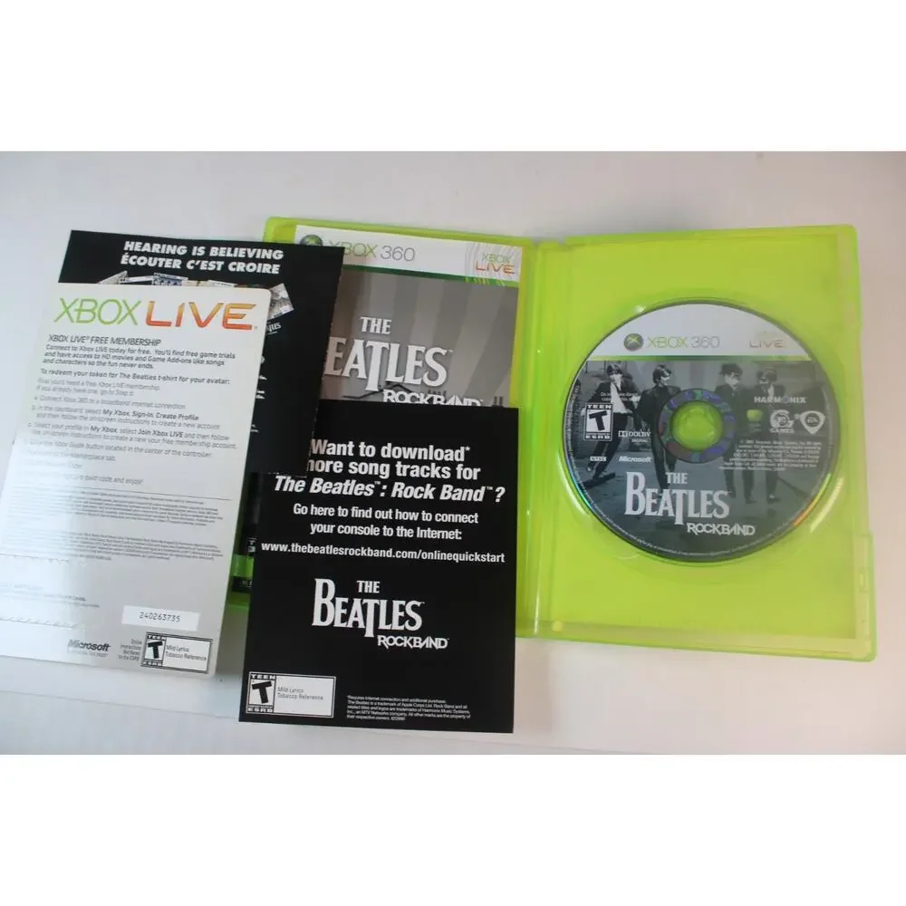 Beatles: Rock Band (Microsoft Xbox 360, 2009) Brand New Factory Sealed Free S/H